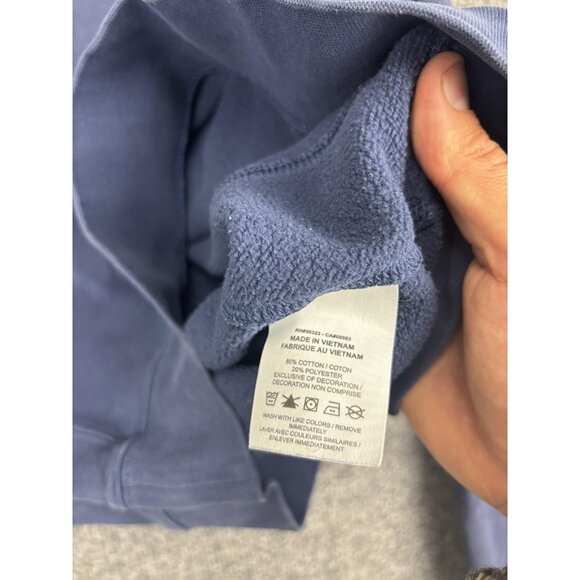 Nike Sweatshirt Mens Small Blue Crewneck Fleece Swoosh Pullover Embroidered - Picture 6 of 7